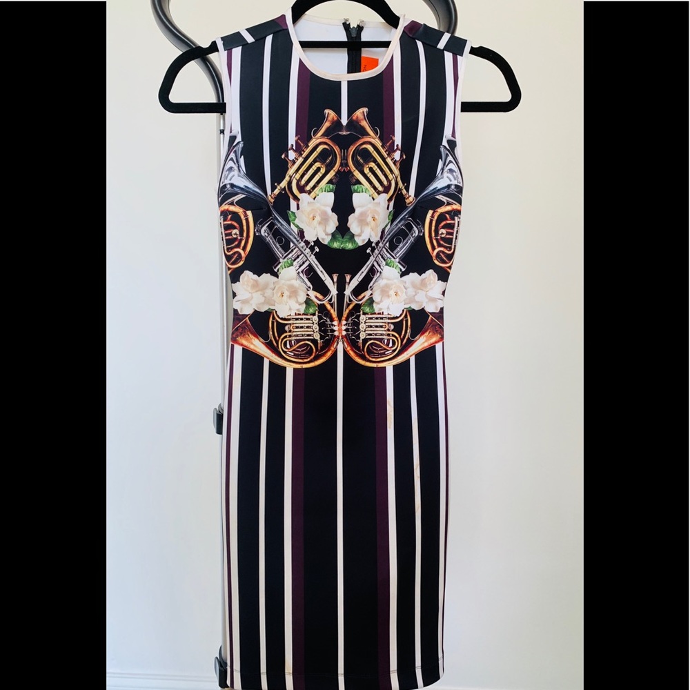 Floral and Trumpet Print Clover Canyon Mini Dress